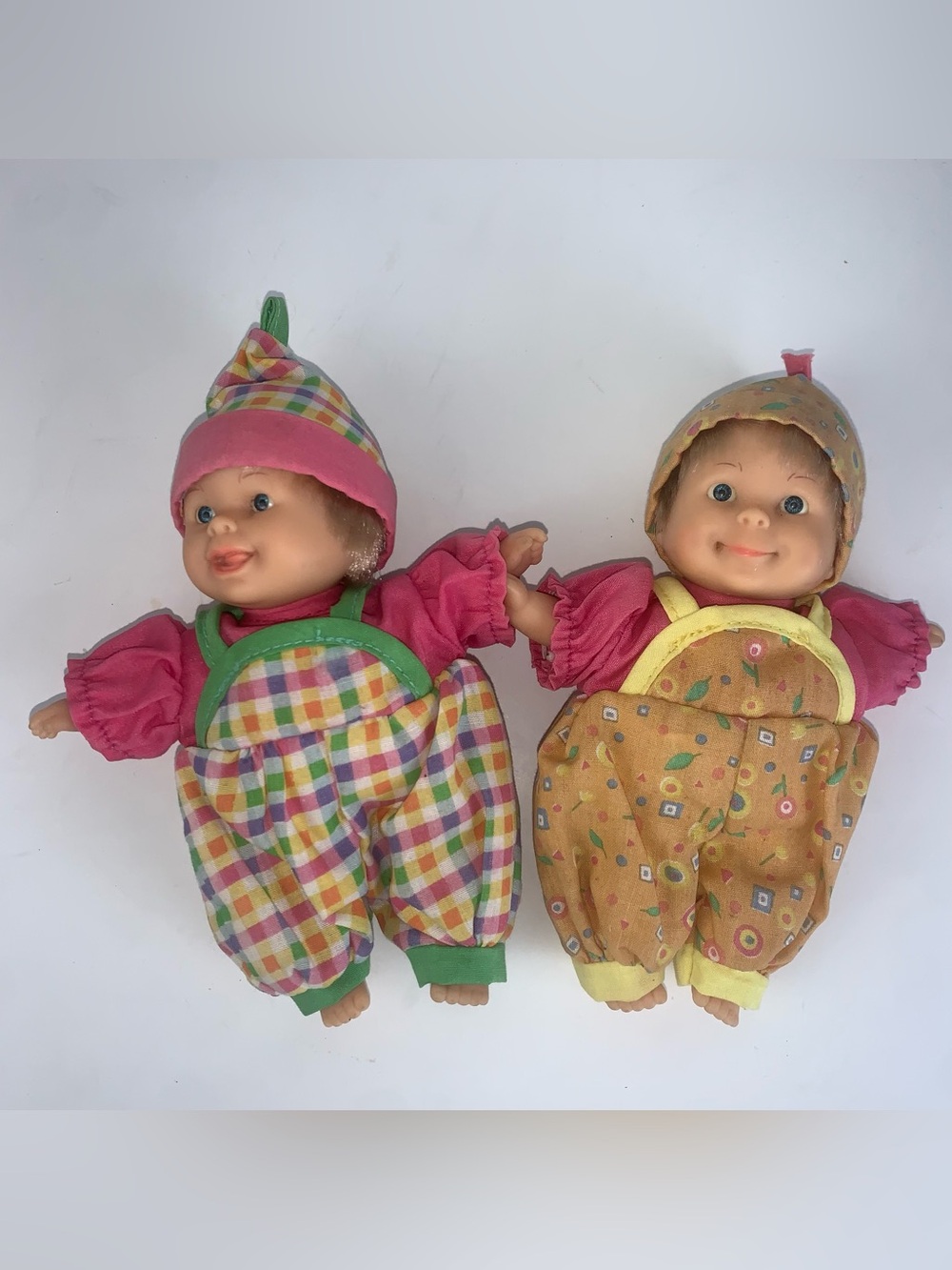 VTG 90s H. K. City Toy Baby 6” Doll Hong Kong Blonde Blue Eyes Soft Body Outfit